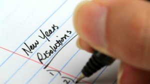 New Years Resolutions hand-written